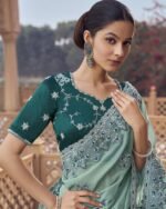 Women Premium Fashion Ethnic Traditional Saree - Image 2